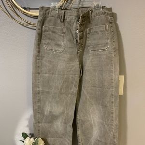 Light green boot cut jeans